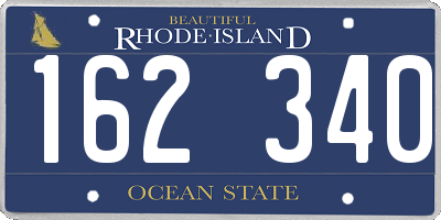 RI license plate 162340