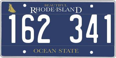RI license plate 162341
