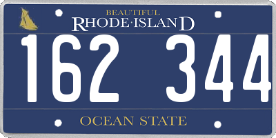 RI license plate 162344