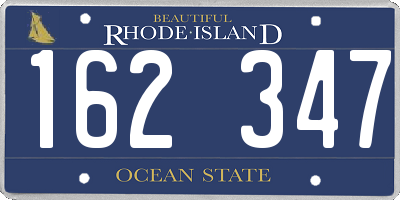 RI license plate 162347