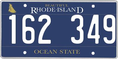 RI license plate 162349