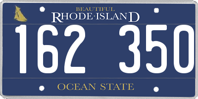 RI license plate 162350