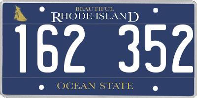 RI license plate 162352