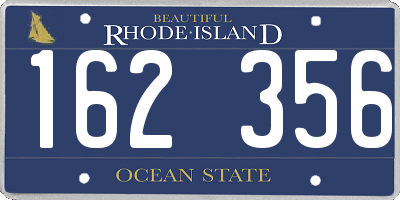 RI license plate 162356