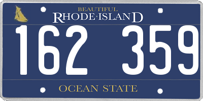 RI license plate 162359