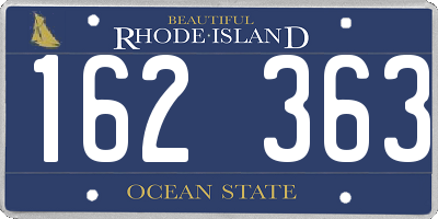 RI license plate 162363