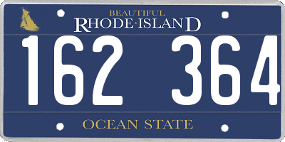 RI license plate 162364
