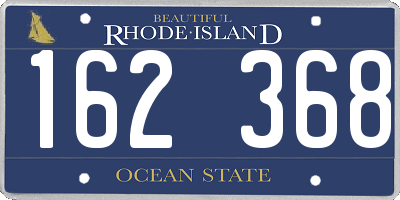 RI license plate 162368