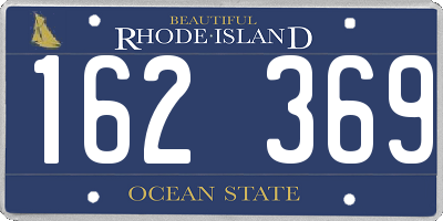 RI license plate 162369