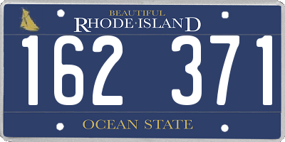 RI license plate 162371