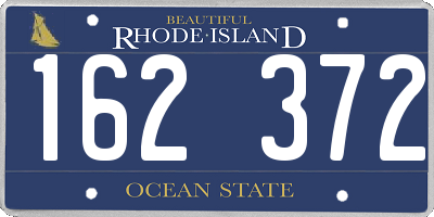 RI license plate 162372