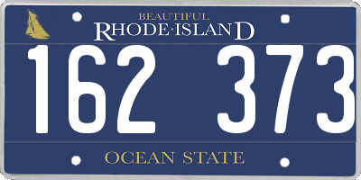 RI license plate 162373