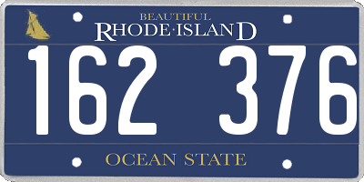 RI license plate 162376