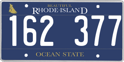 RI license plate 162377