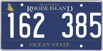 RI license plate 162385