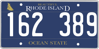RI license plate 162389