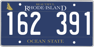 RI license plate 162391