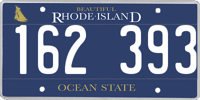 RI license plate 162393