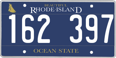 RI license plate 162397