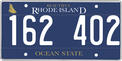 RI license plate 162402