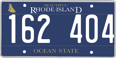 RI license plate 162404