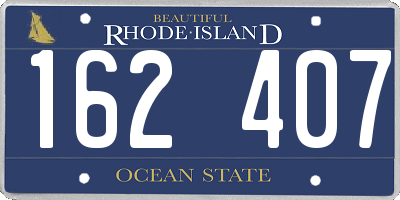 RI license plate 162407