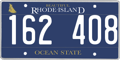 RI license plate 162408