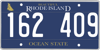 RI license plate 162409