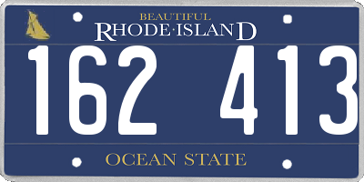 RI license plate 162413