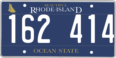 RI license plate 162414