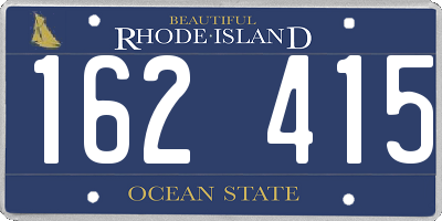 RI license plate 162415