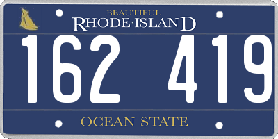 RI license plate 162419