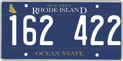RI license plate 162422