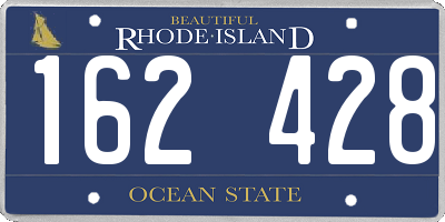 RI license plate 162428