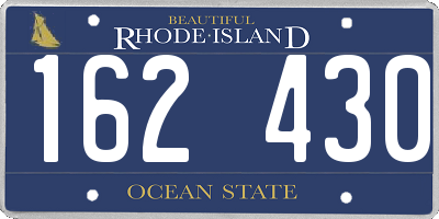 RI license plate 162430