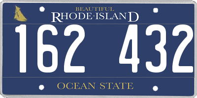 RI license plate 162432
