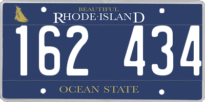 RI license plate 162434