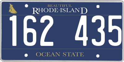 RI license plate 162435