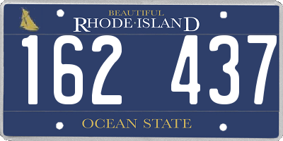 RI license plate 162437