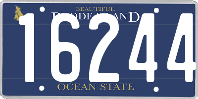 RI license plate 16244