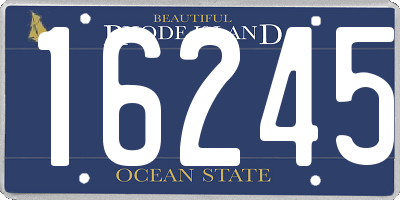 RI license plate 16245