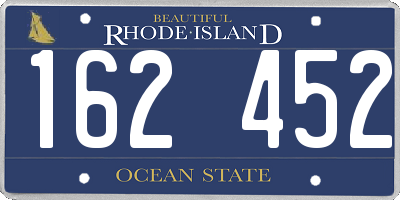 RI license plate 162452