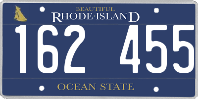 RI license plate 162455