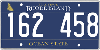 RI license plate 162458