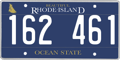 RI license plate 162461
