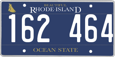 RI license plate 162464