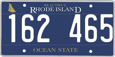 RI license plate 162465