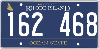 RI license plate 162468