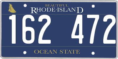 RI license plate 162472