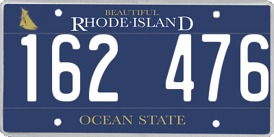 RI license plate 162476